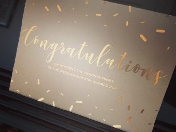 The Wedding Industry Awards 2020- Regional Finalist.
